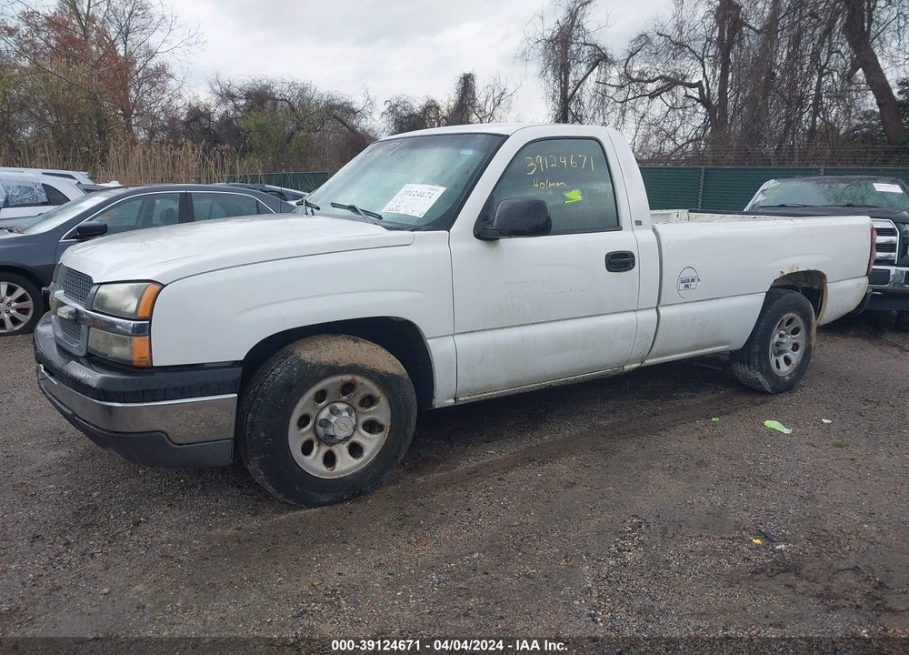 2005 CHEVROLET SILVERADO 1500 WORK TRUCK VIN: 1GCEC14V35Z357636