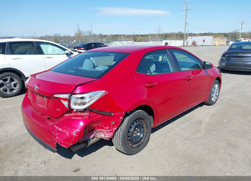 2016 TOYOTA COROLLA LE VIN: 2T1BURHE7GC517037