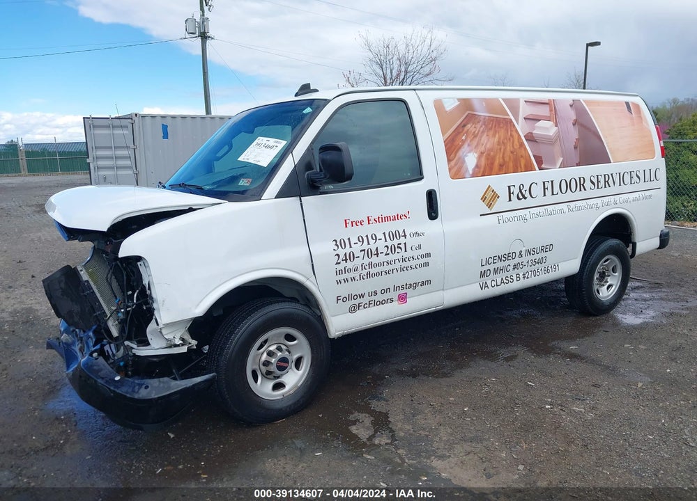 2020 GMC SAVANA CARGO RWD 2500 REGULAR WHEELBASE WORK VAN VIN: 1GTW7AFG8L1248902