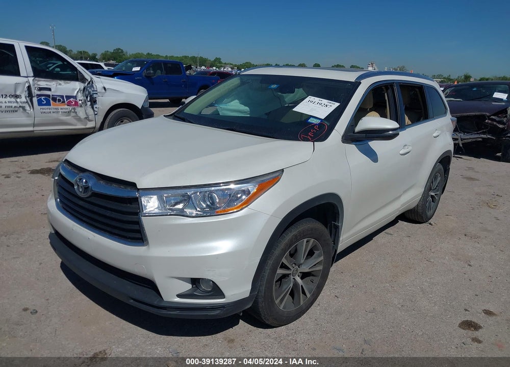 2016 TOYOTA HIGHLANDER XLE V6 VIN: 5TDKKRFH7GS182629