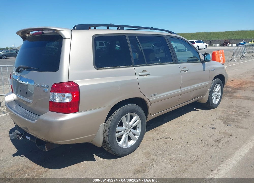 2006 TOYOTA HIGHLANDER HYBRID LIMITED V6 VIN: JTEDW21A360011209