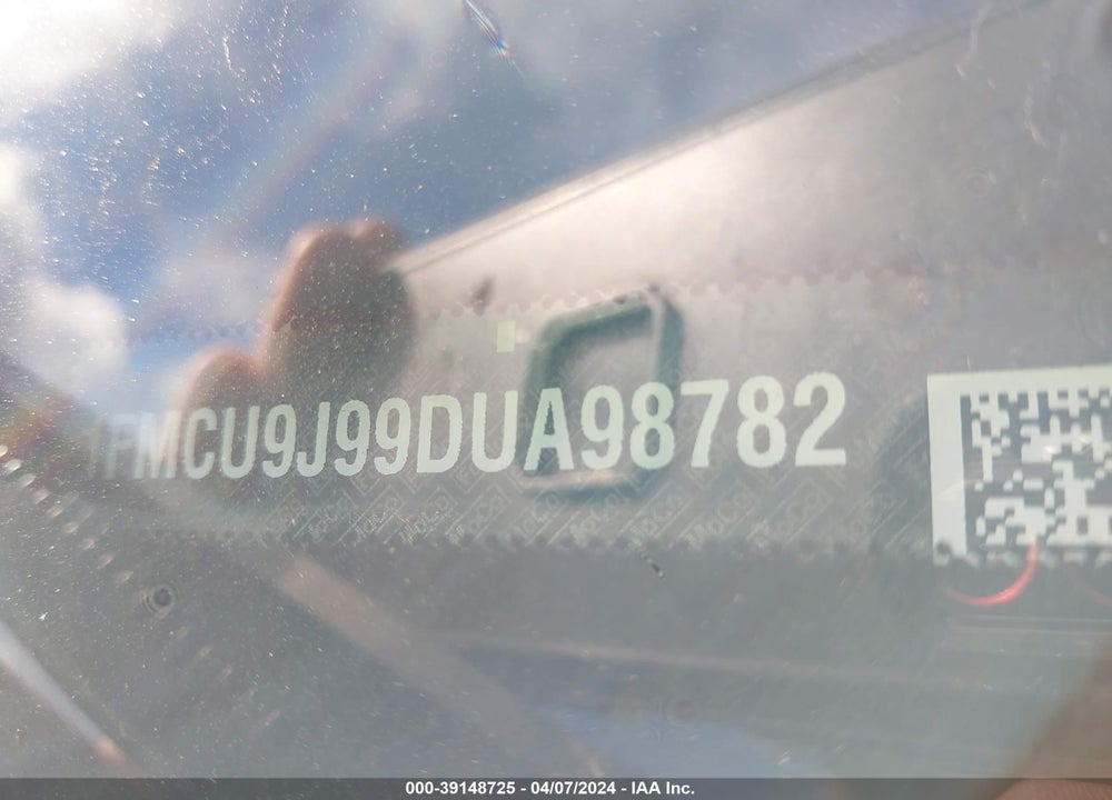 2013 FORD ESCAPE TITANIUM VIN: 1FMCU9J99DUA98782