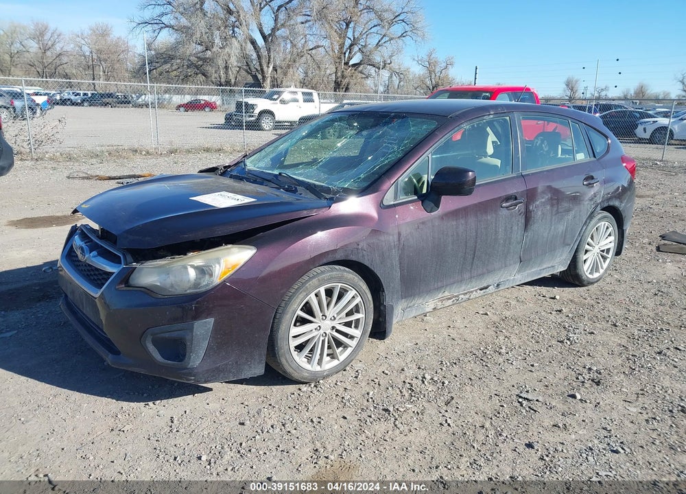 2013 SUBARU IMPREZA 2.0I PREMIUM VIN: JF1GPAE63DH212739