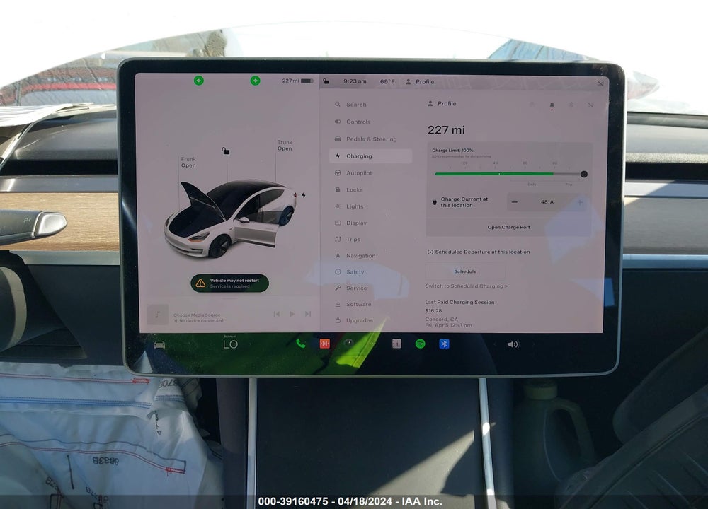 2018 TESLA MODEL 3 LONG RANGE/PERFORMANCE VIN: 5YJ3E1EB1JF066770