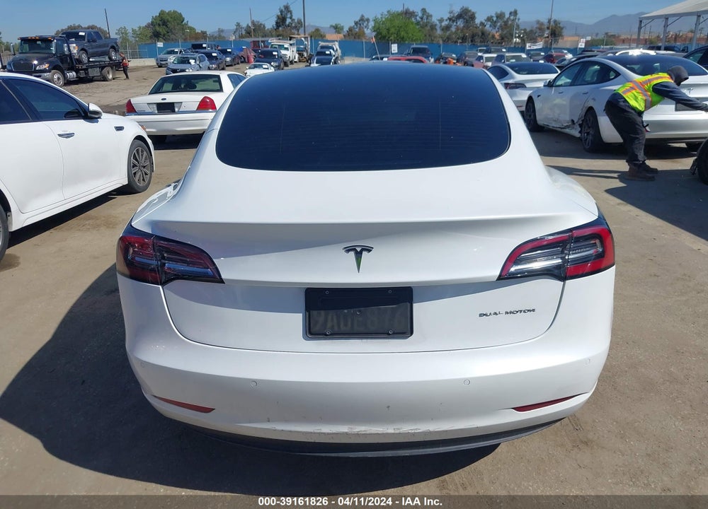 2022 TESLA MODEL 3 LONG RANGE DUAL MOTOR ALL-WHEEL DRIVE VIN: 5YJ3E1EBXNF221693