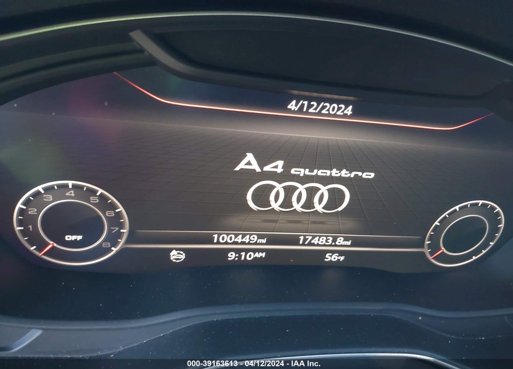 2017 AUDI A4 2.0T SEASON OF  PREMIUM VIN: WAUDNAF45HN056921