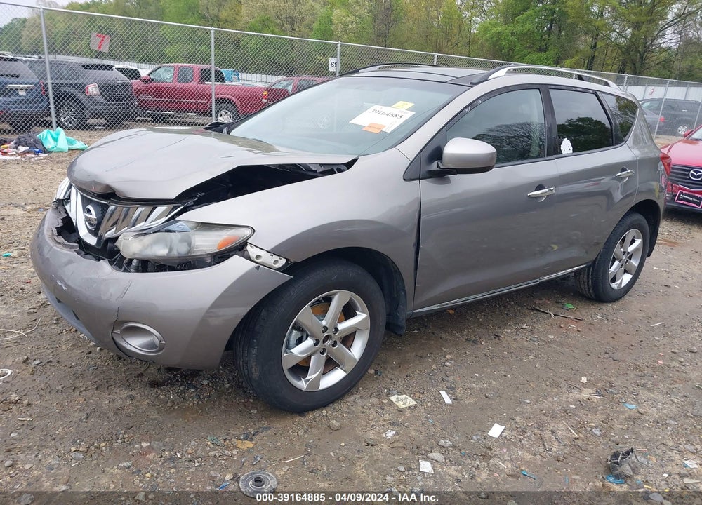 2010 NISSAN MURANO VIN: JN8AZ1MU9AW018593