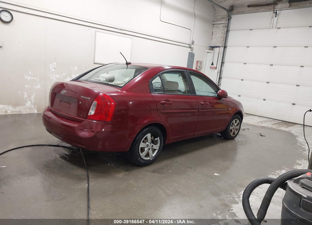 2008 HYUNDAI ACCENT GLS VIN: KMHCN46C98U274725