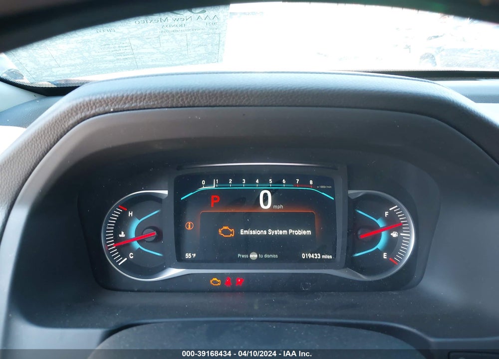 2021 HONDA PILOT 2WD EX-L VIN: 5FNYF5H55MB037891