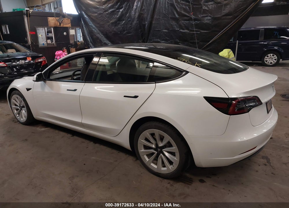 2022 TESLA MODEL 3 LONG RANGE DUAL MOTOR ALL-WHEEL DRIVE VIN: 5YJ3E1EB5NF247666