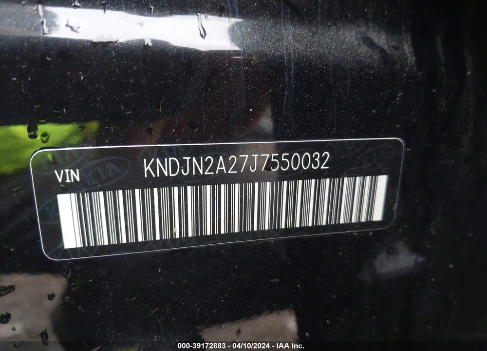 2018 KIA SOUL VIN: KNDJN2A27J7550032