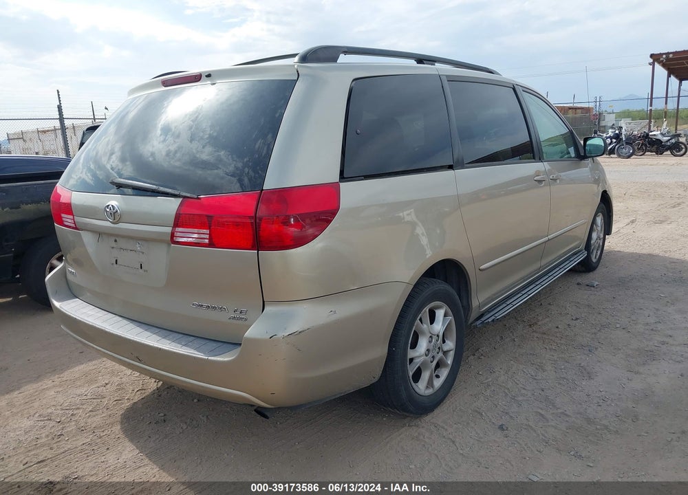 2004 TOYOTA SIENNA LE VIN: 5TDBA23C44S001422