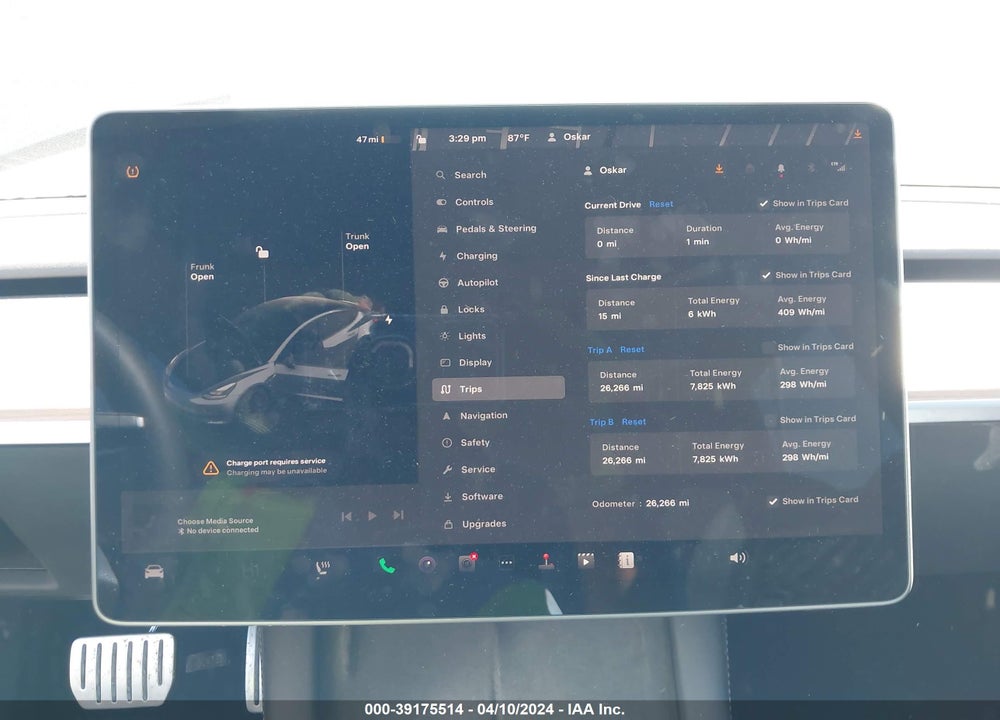 2023 TESLA MODEL 3 PERFORMANCE DUAL MOTOR ALL-WHEEL DRIVE VIN: 5YJ3E1EC6PF417173