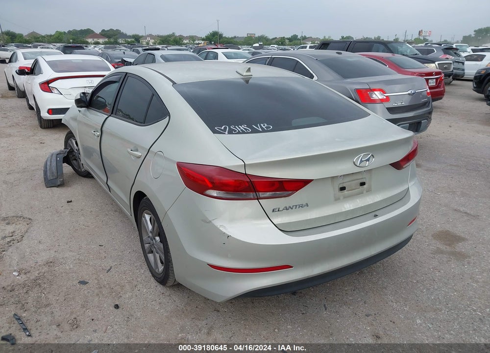 2018 HYUNDAI ELANTRA VALUE EDITION VIN: KMHD84LF6JU450601