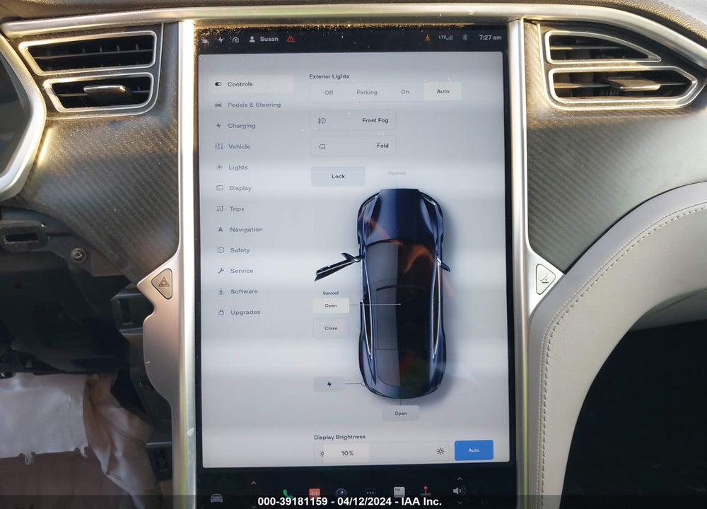 2014 TESLA MODEL S P85 VIN: 5YJSA1H13EFP30535