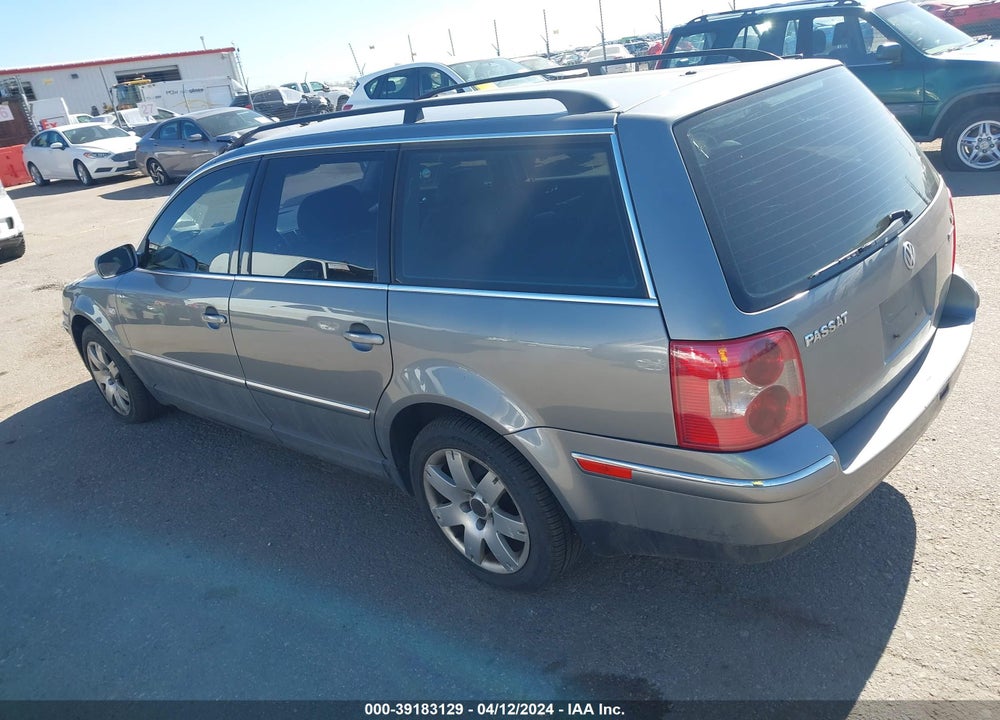 2003 VOLKSWAGEN PASSAT GLX VIN: WVWYH63B13E162206