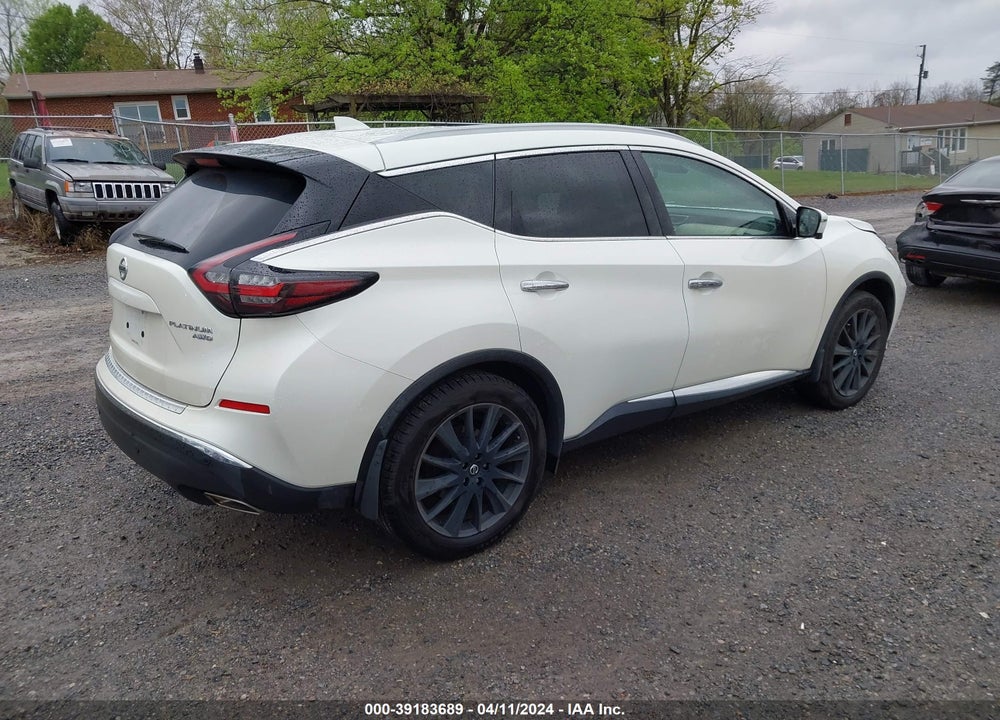 2021 NISSAN MURANO PLATINUM INTELLIGENT AWD VIN: 5N1AZ2DS2MC110730
