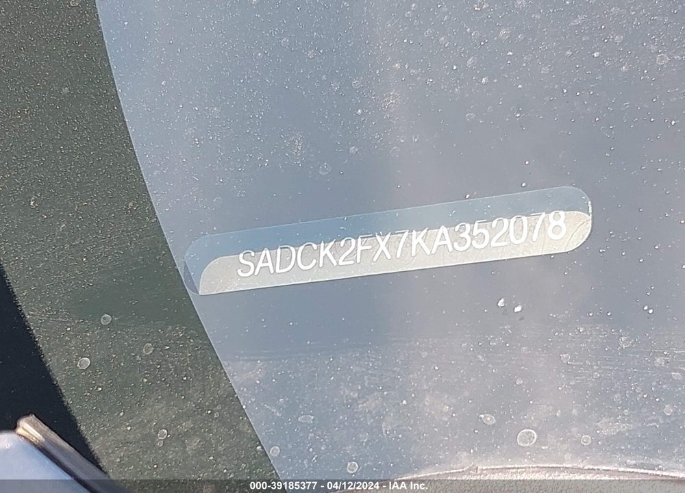 2019 JAGUAR F-PACE 25T PRESTIGE VIN: SADCK2FX7KA352078