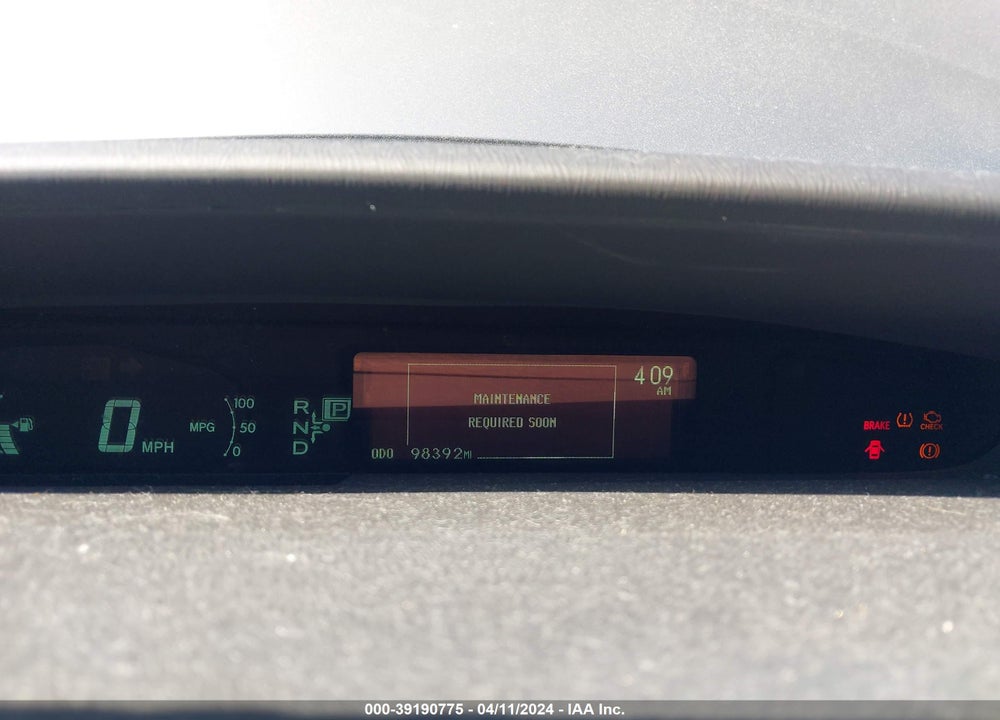 2012 TOYOTA PRIUS VIN: JTDKN3DU3C1556309