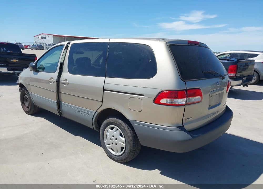 2001 TOYOTA SIENNA CE VIN: 4T3ZF19CX1U370295
