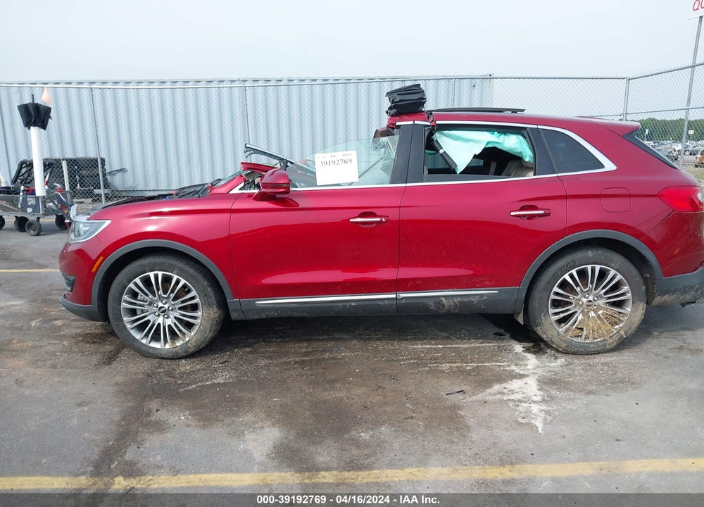 2016 LINCOLN MKX RESERVE VIN: 2LMTJ8LR2GBL20870