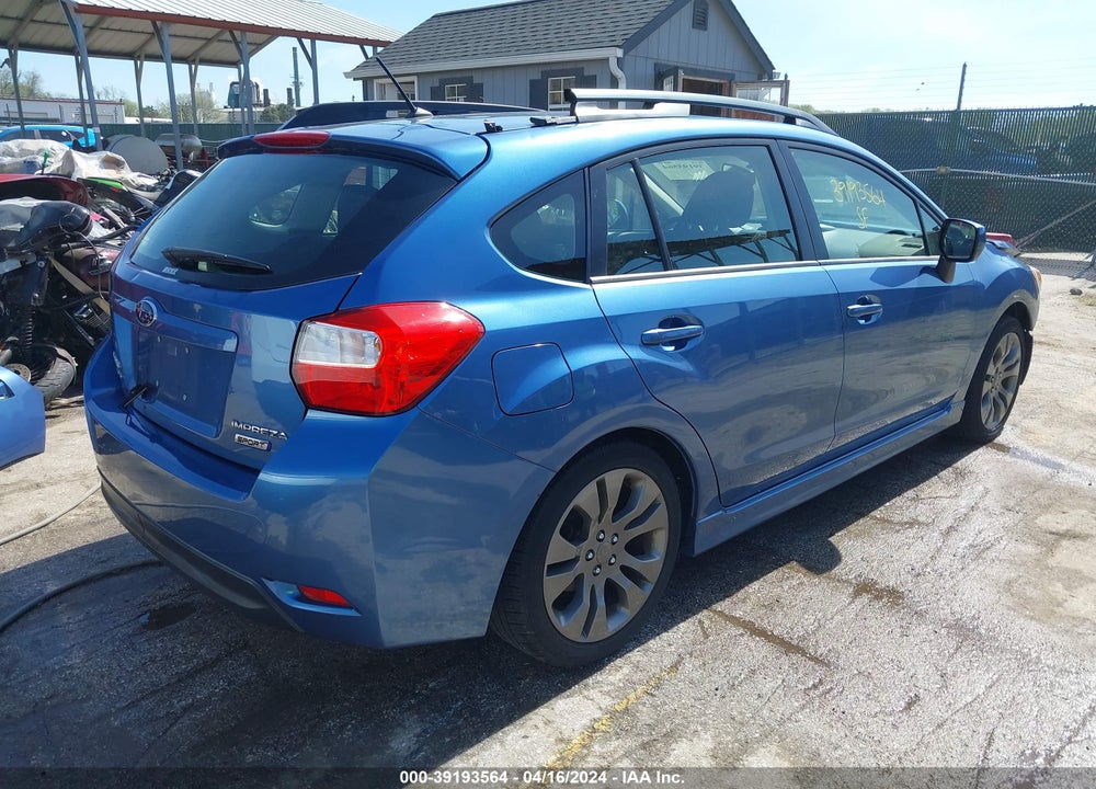 2014 SUBARU IMPREZA 2.0I SPORT PREMIUM VIN: JF1GPAL67E8320379