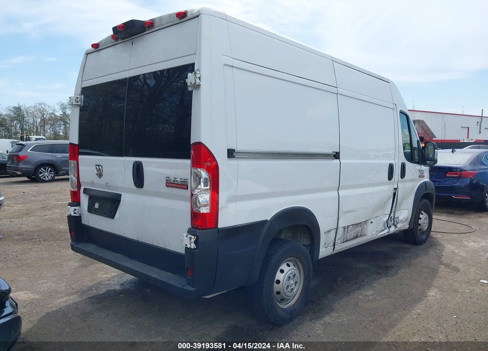 2019 RAM PROMASTER 1500 HIGH ROOF 136 WB VIN: 3C6TRVBG7KE502869