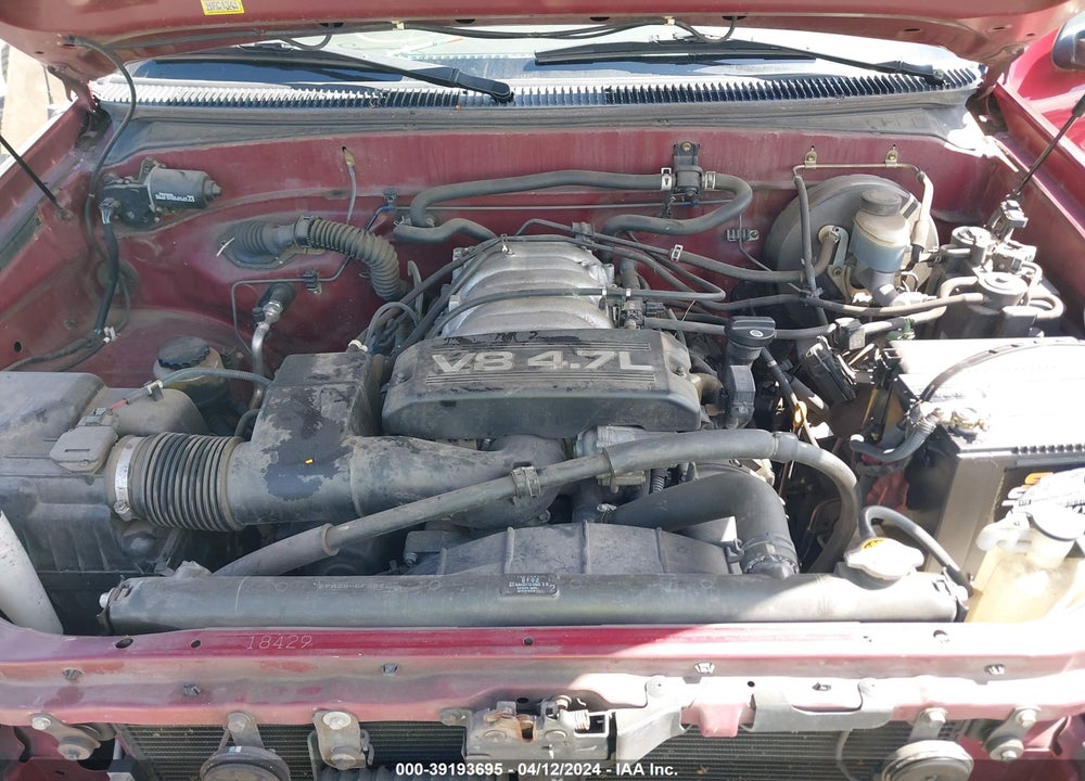 2000 TOYOTA TUNDRA SR5 V8 VIN: 5TBBT4417YS074396