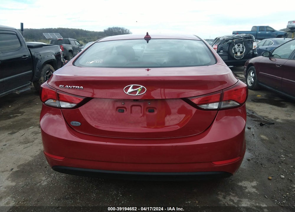 2016 HYUNDAI ELANTRA SE VIN: KMHDH4AE6GU586956