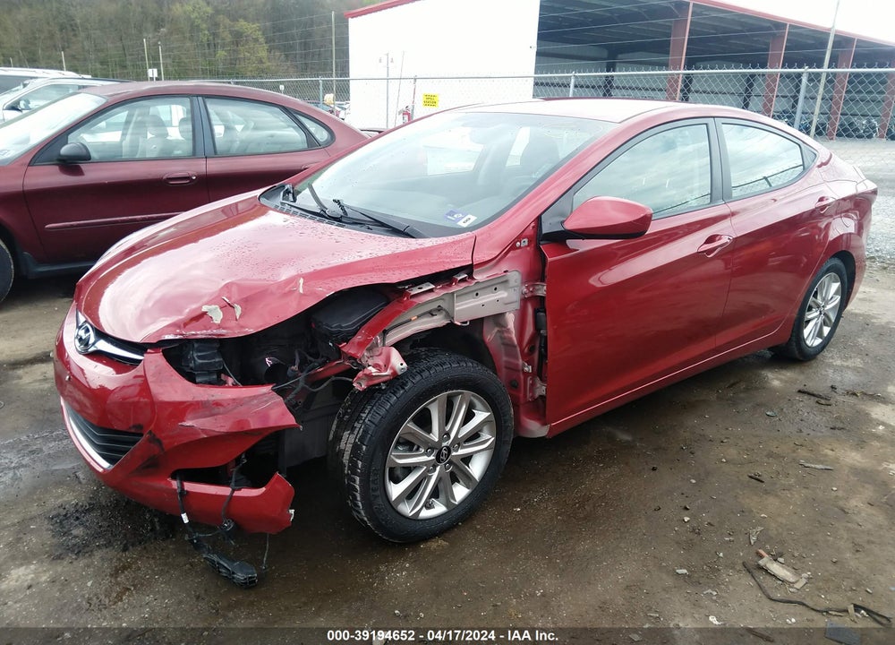 2016 HYUNDAI ELANTRA SE VIN: KMHDH4AE6GU586956