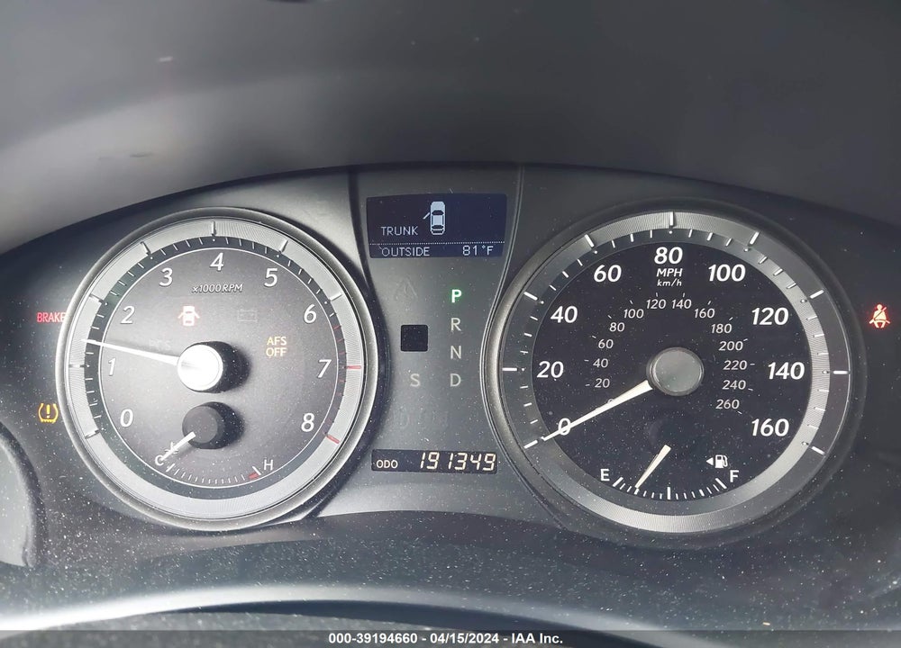2008 LEXUS ES 350 VIN: JTHBJ46G582260104