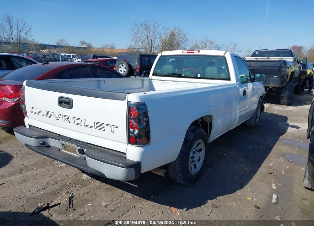 2006 CHEVROLET SILVERADO 1500 WORK TRUCK VIN: 1GCEC14X56Z138597