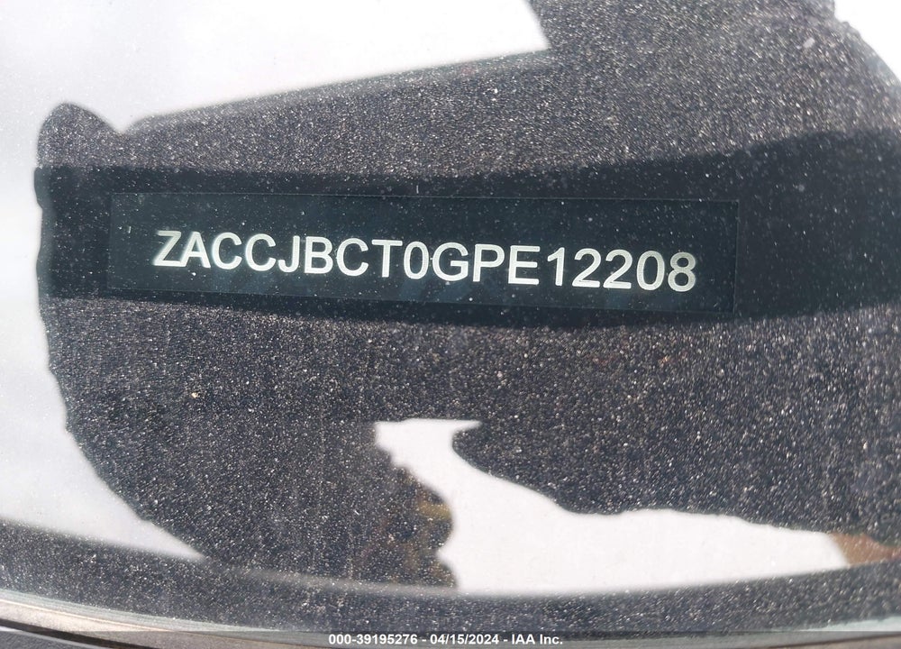 2016 JEEP RENEGADE TRAILHAWK VIN: ZACCJBCT0GPE12208