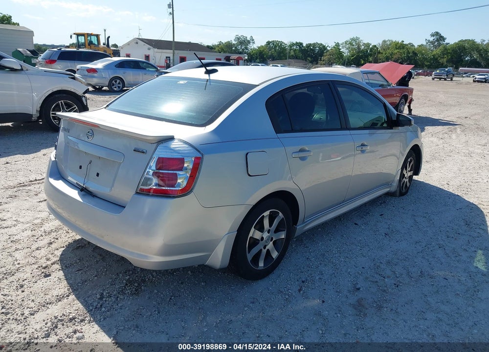 2012 NISSAN SENTRA 2.0 SR VIN: 3N1AB6AP8CL662724