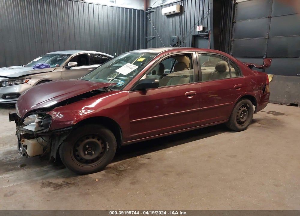 2003 HONDA CIVIC LX VIN: 2HGES155X3H512554