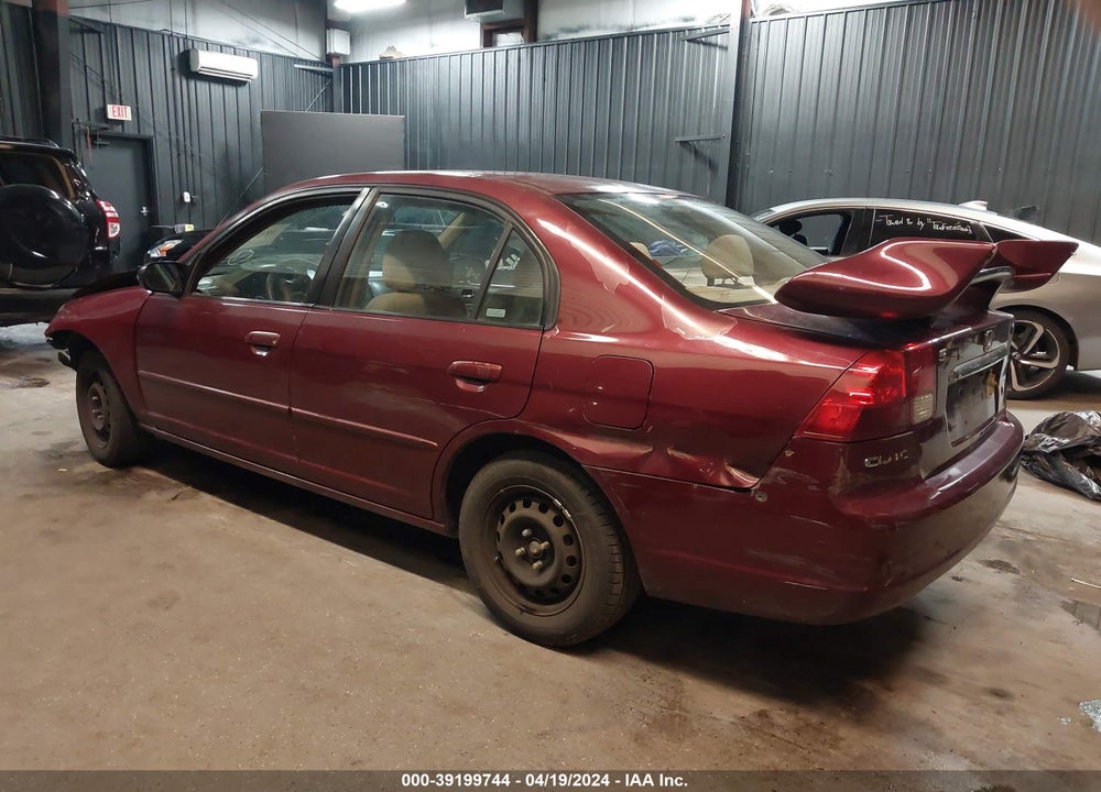 2003 HONDA CIVIC LX VIN: 2HGES155X3H512554