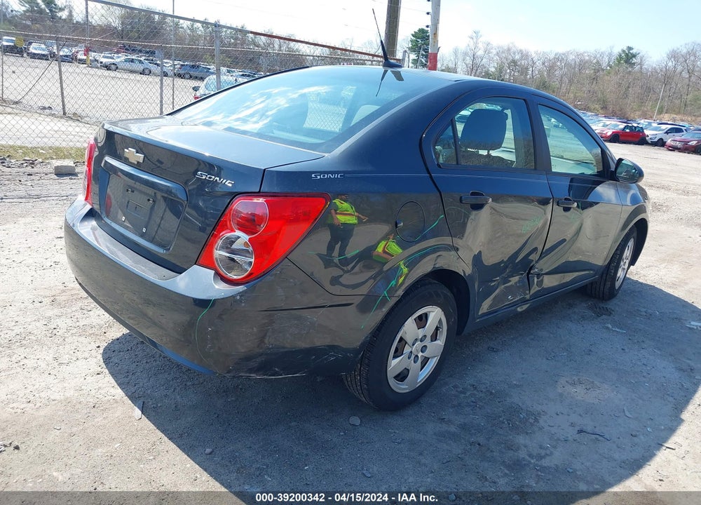 2014 CHEVROLET SONIC LS MANUAL VIN: 1G1JB5SH2E4159688