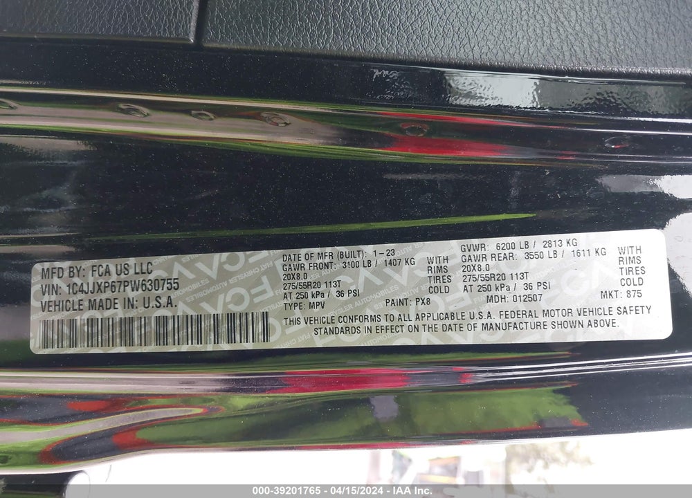 2023 JEEP WRANGLER 4XE VIN: 1C4JJXP67PW630755