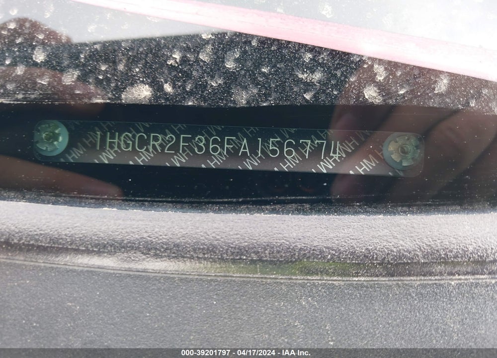 2015 HONDA ACCORD LX VIN: 1HGCR2F36FA156774