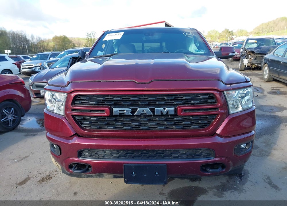 2022 RAM 1500 BIG HORN QUAD CAB 4X4 6'4 BOX VIN: 1C6SRFBT6NN338089