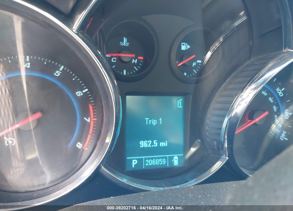 2011 CHEVROLET CRUZE 1LT VIN: 1G1PF5S92B7247268