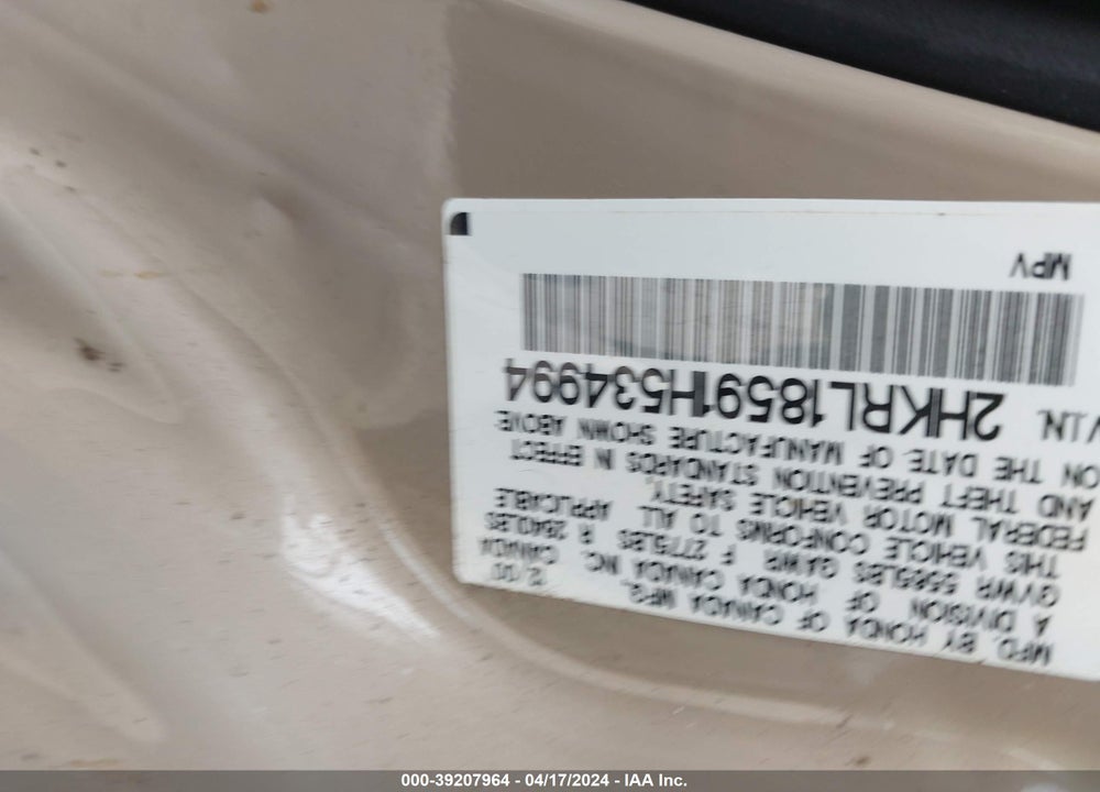 2001 HONDA ODYSSEY LX VIN: 2HKRL18591H534994