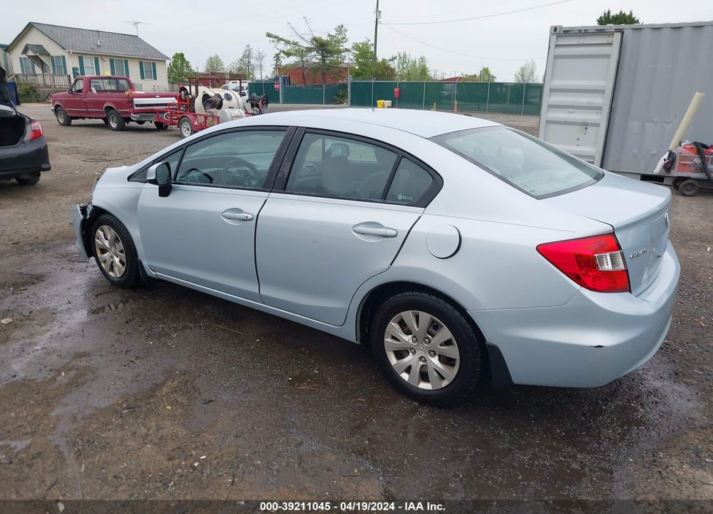 2012 HONDA CIVIC LX VIN: 2HGFB2F58CH574110