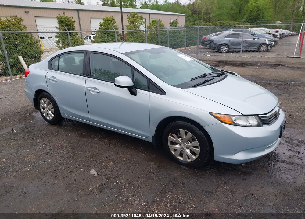 2012 HONDA CIVIC LX VIN: 2HGFB2F58CH574110