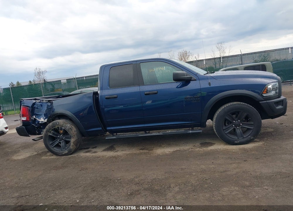 2021 RAM 1500 CLASSIC WARLOCK QUAD CAB 4X4 6'4 BOX VIN: 1C6RR7GG3MS527444