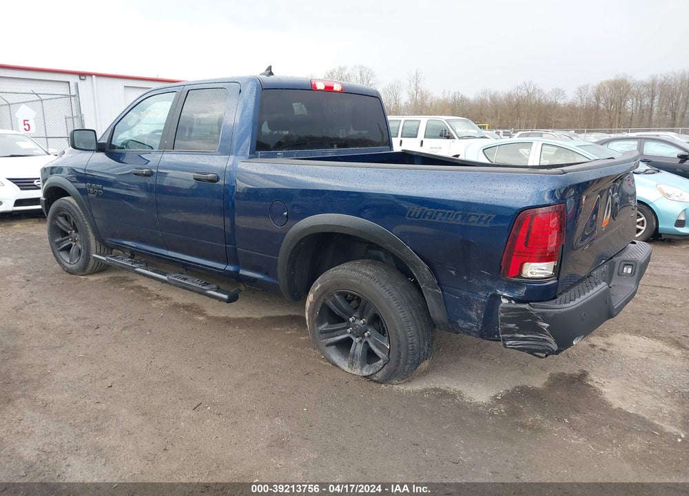 2021 RAM 1500 CLASSIC WARLOCK QUAD CAB 4X4 6'4 BOX VIN: 1C6RR7GG3MS527444