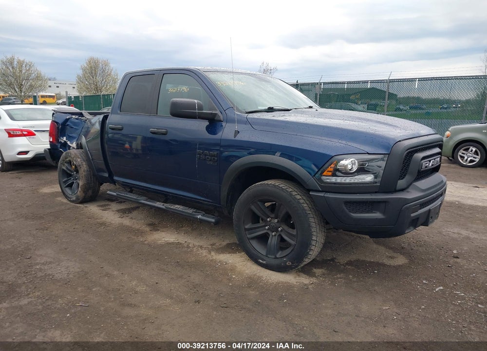 2021 RAM 1500 CLASSIC WARLOCK QUAD CAB 4X4 6'4 BOX VIN: 1C6RR7GG3MS527444