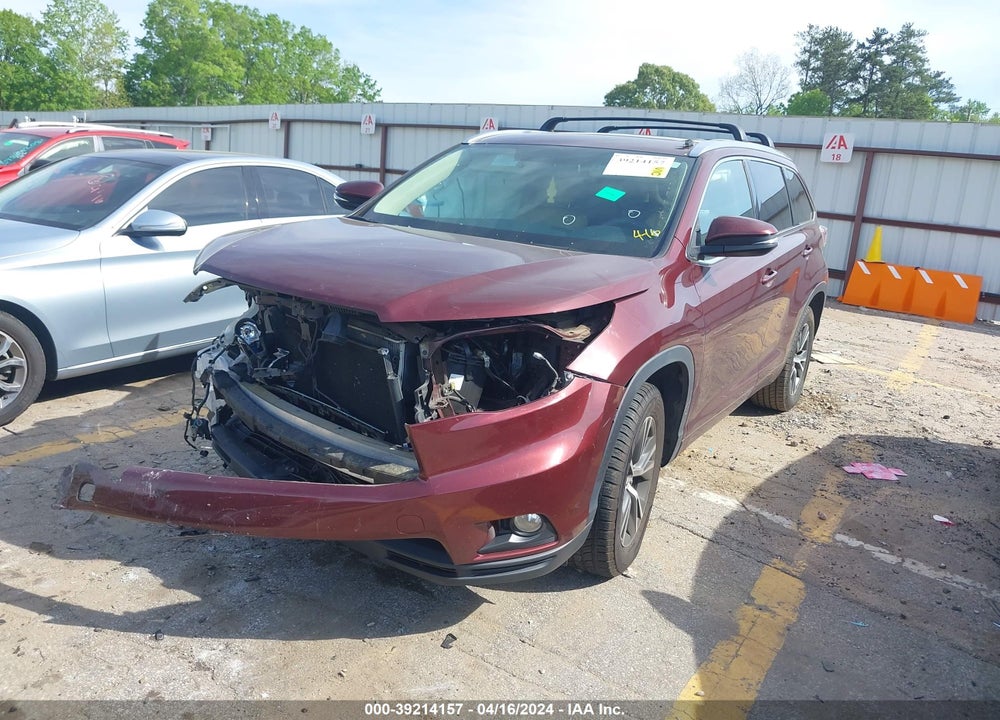 2016 TOYOTA HIGHLANDER XLE V6 VIN: 5TDKKRFH1GS150324