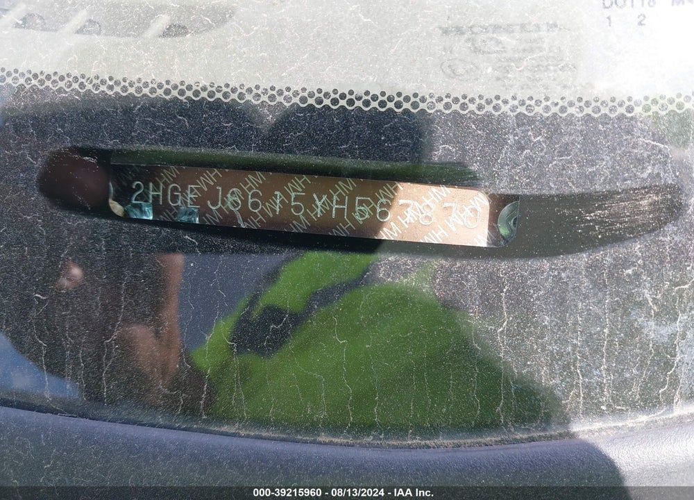 2000 HONDA CIVIC VALUE PACKAGE VIN: 2HGEJ6615YH567870