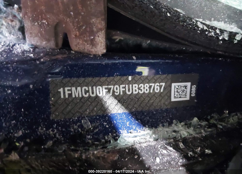 2015 FORD ESCAPE S VIN: 1FMCU0F79FUB38767